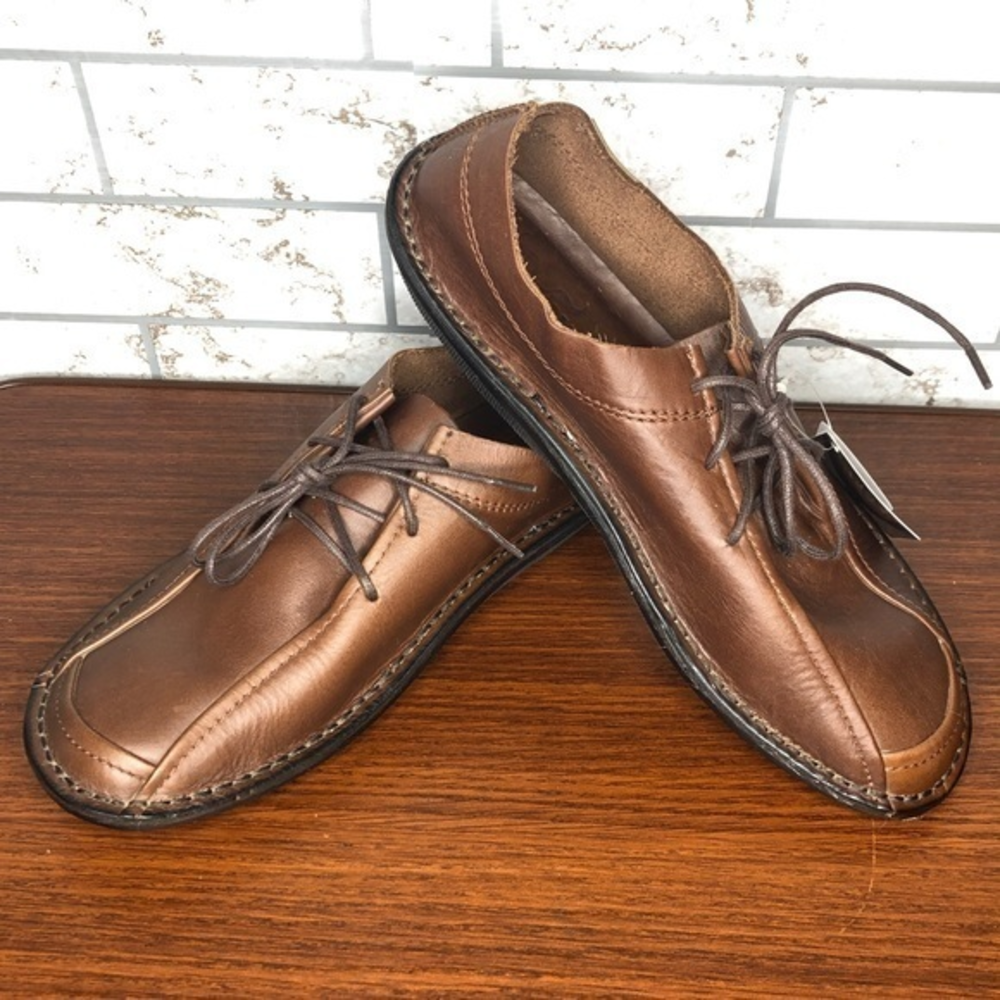 New Buffalo hand made Icarus coffee brown leather loafer moccasins Taiwan NEW